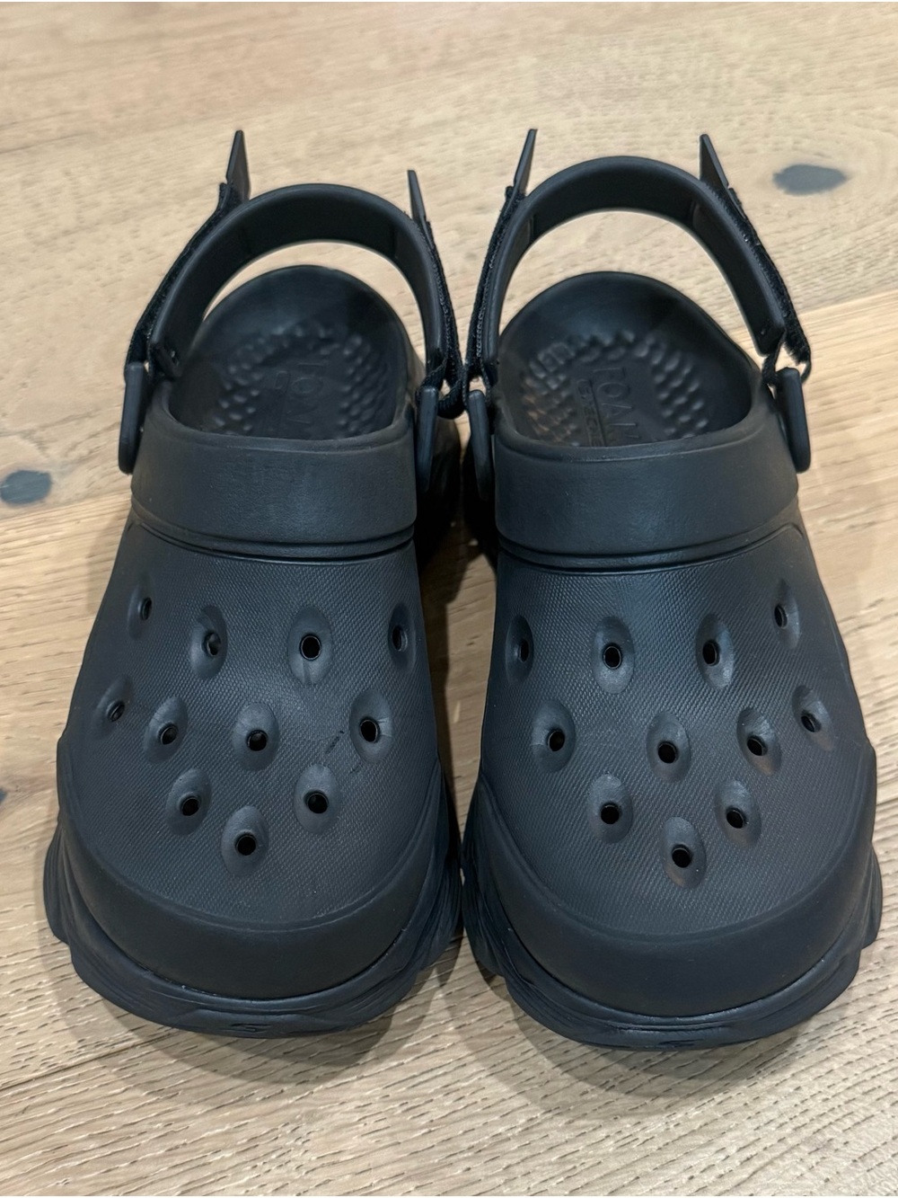 Skechers Foamies Max Cushioning Black Platform Clogs, Purchased in Hong Kong